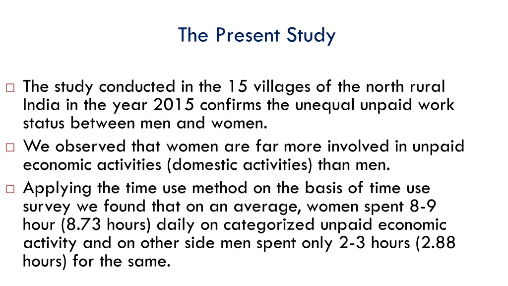 the present study