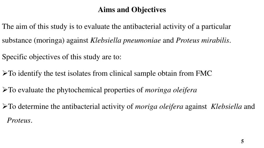 aims and objectives