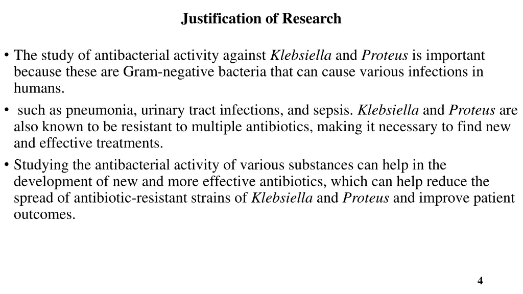 justification of research