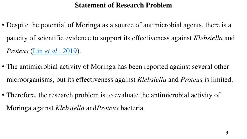 statement of research problem