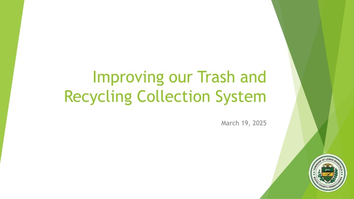 improving our trash and recycling collection