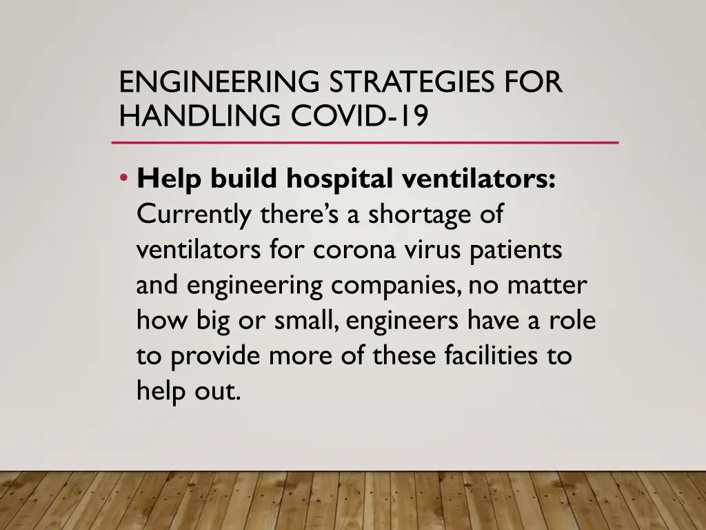 engineering strategies for handling covid 19