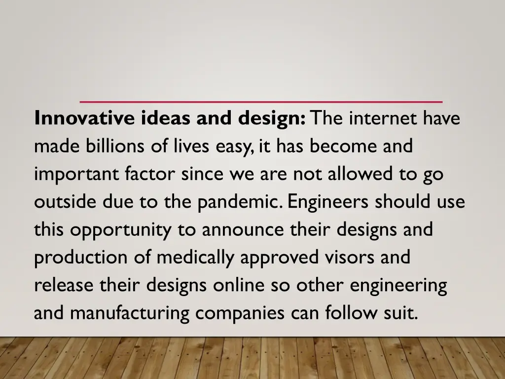 innovative ideas and design the internet have