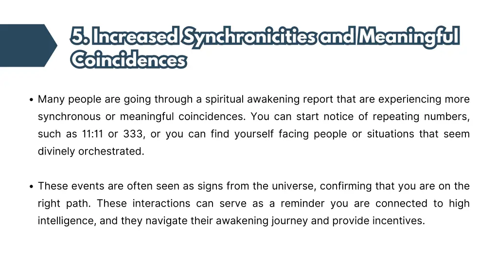 5 increased synchronicities and meaningful