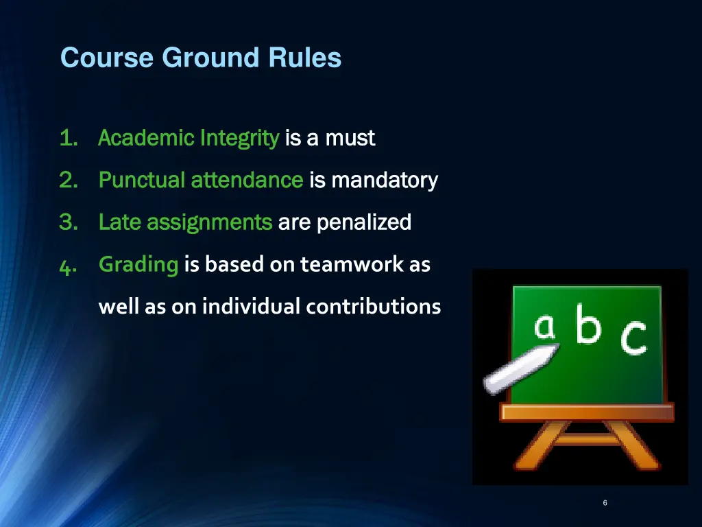 course ground rules