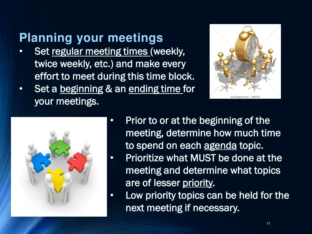 planning your meetings set set regular meeting
