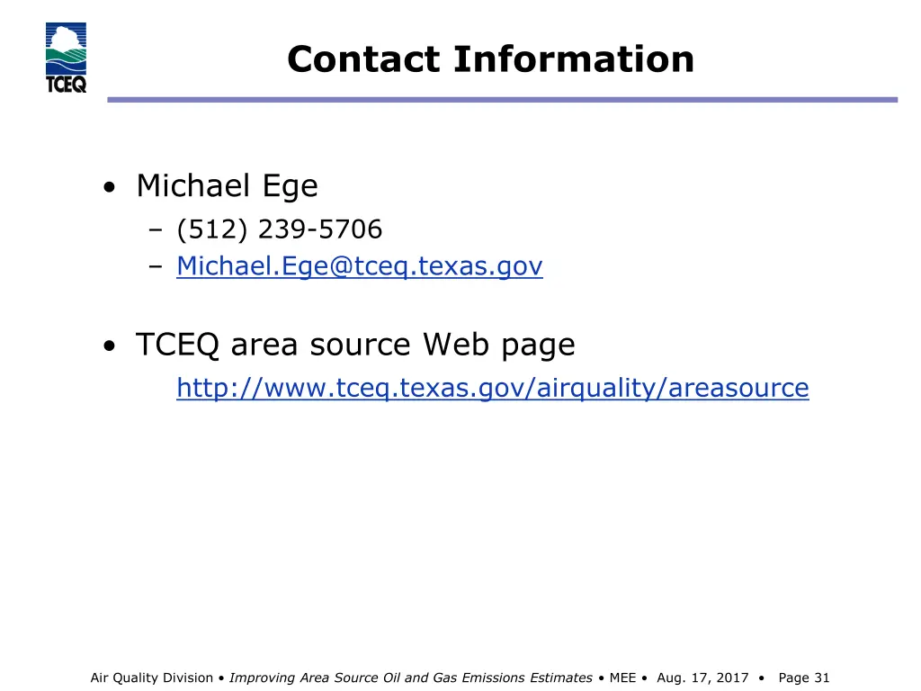 contact information