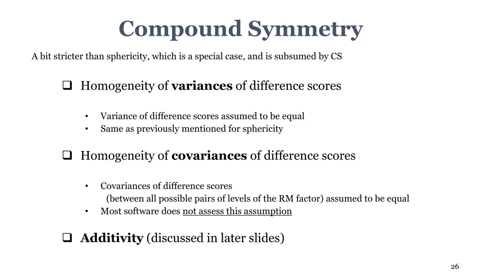 compound symmetry