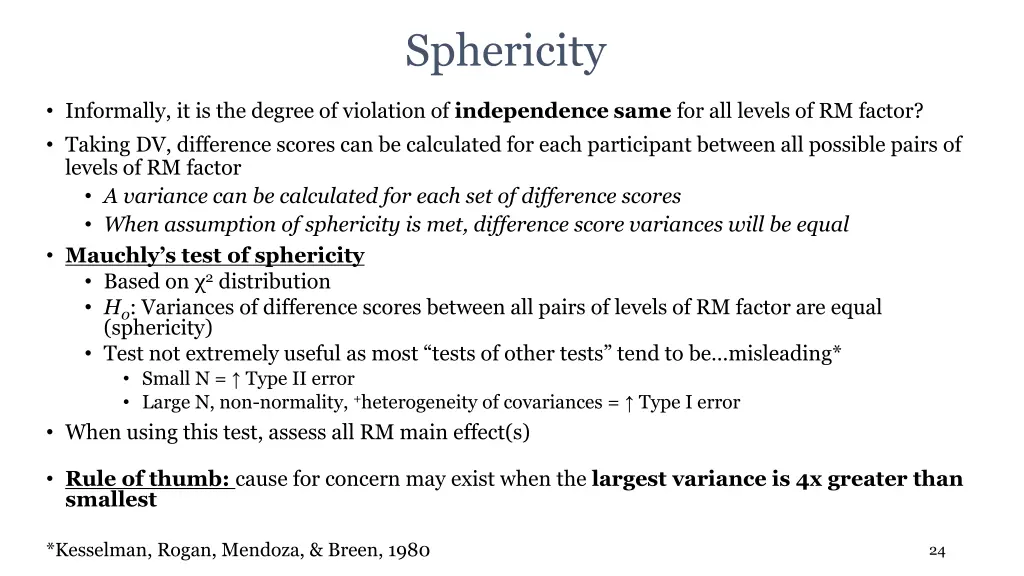 sphericity