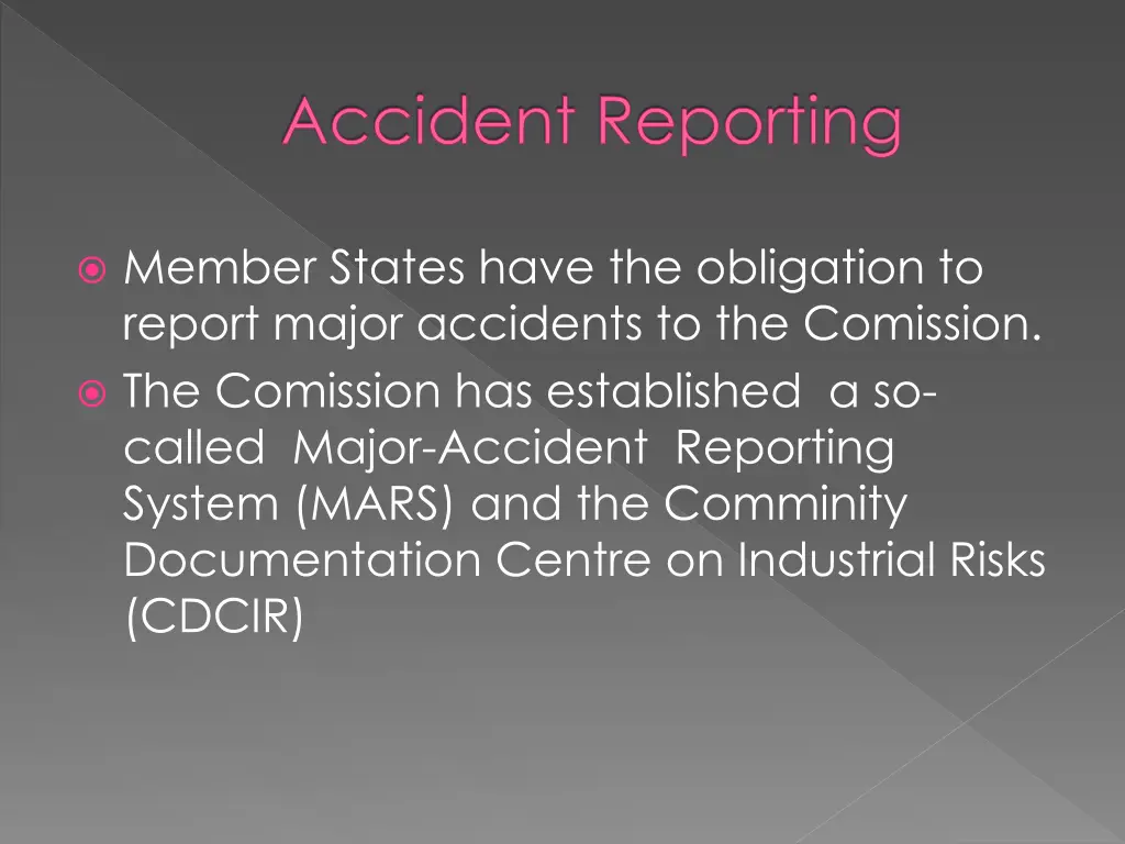 accident reporting
