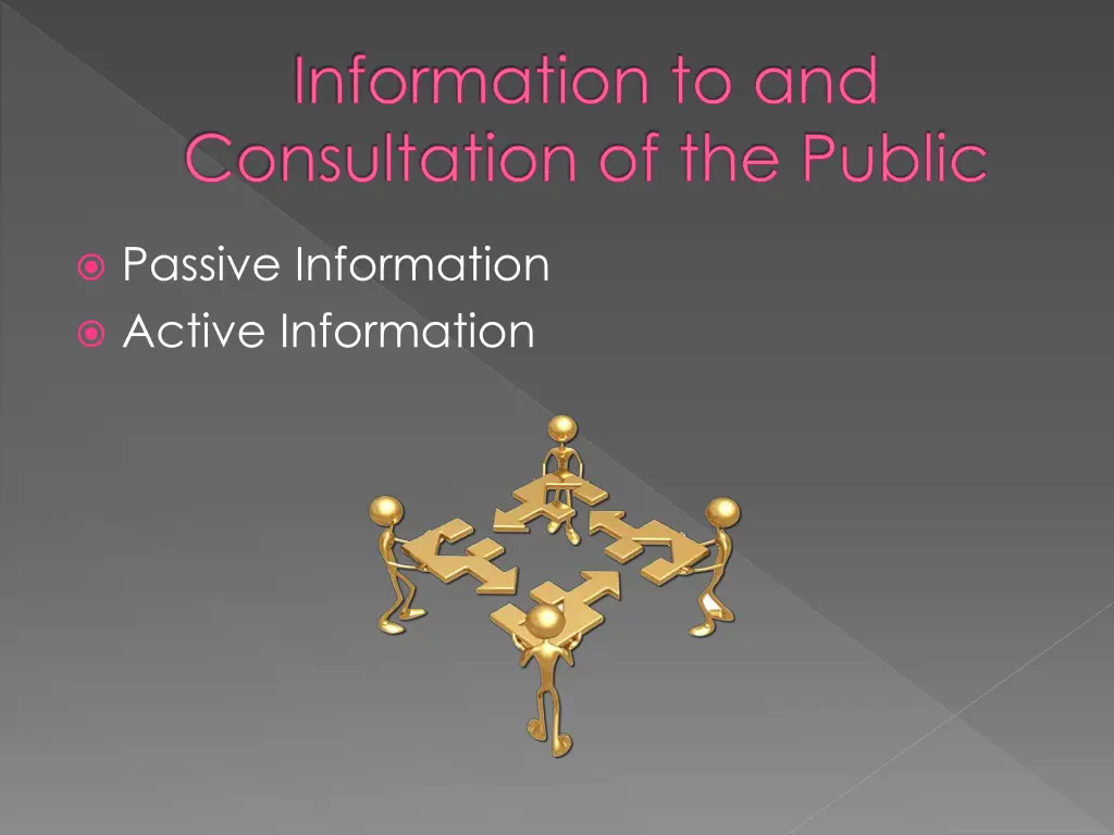 information to and consultation of the public