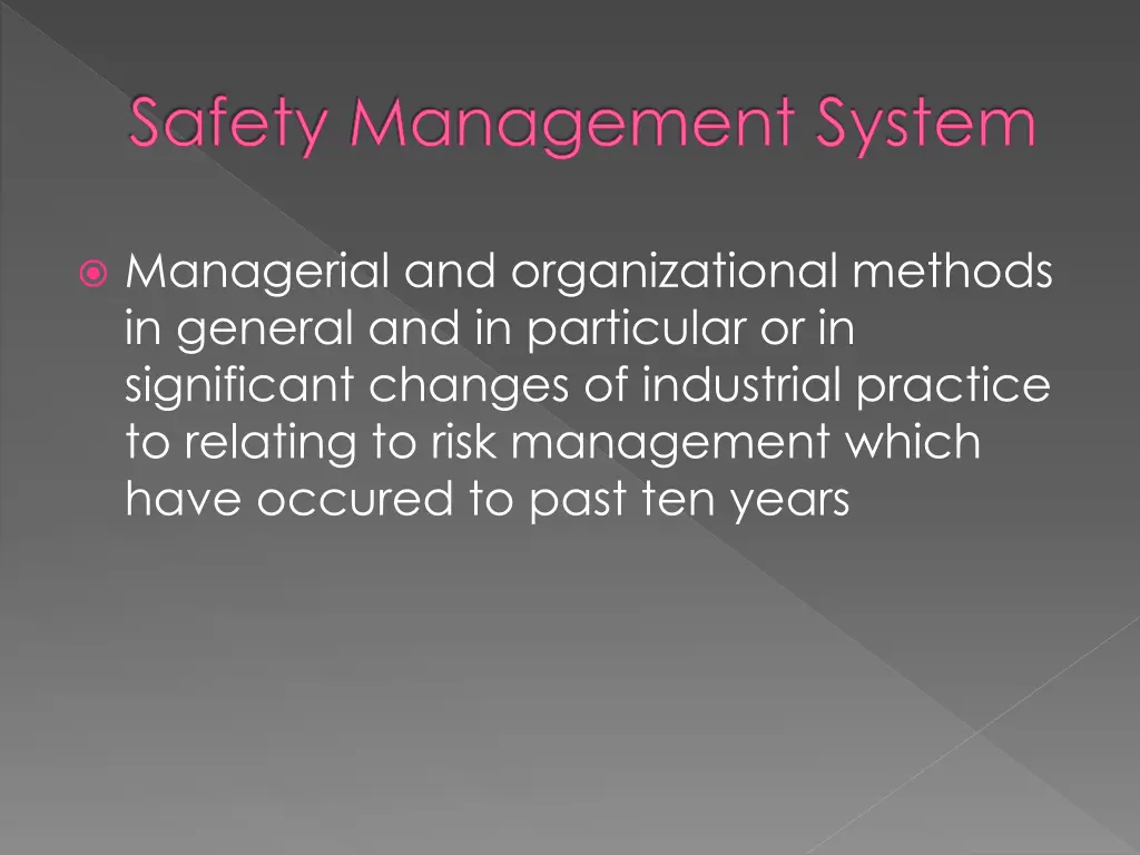 safety management system