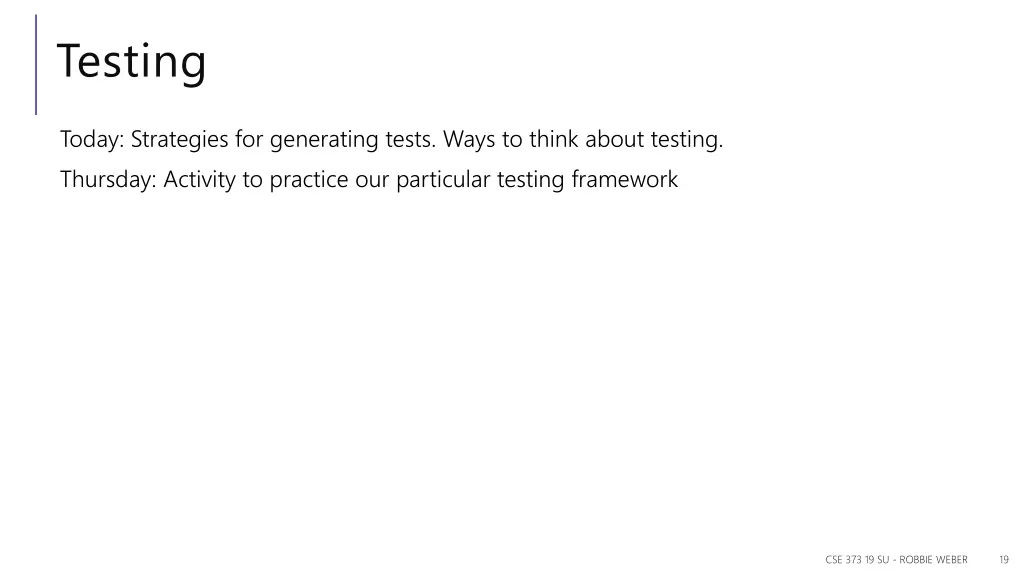 testing