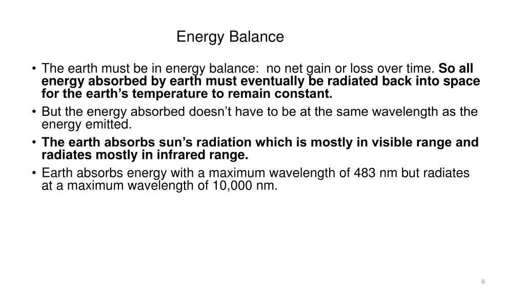 energy balance
