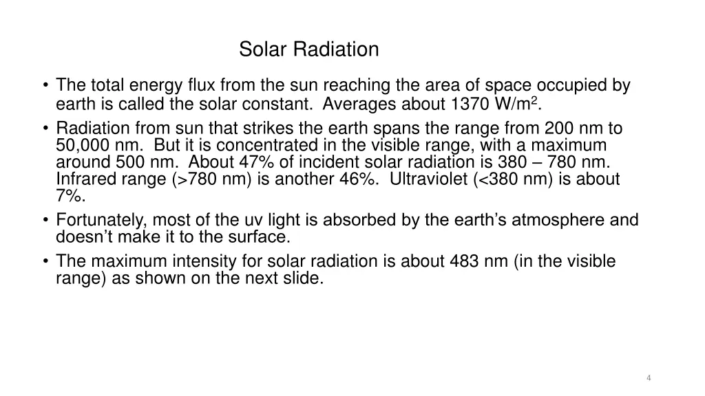 solar radiation