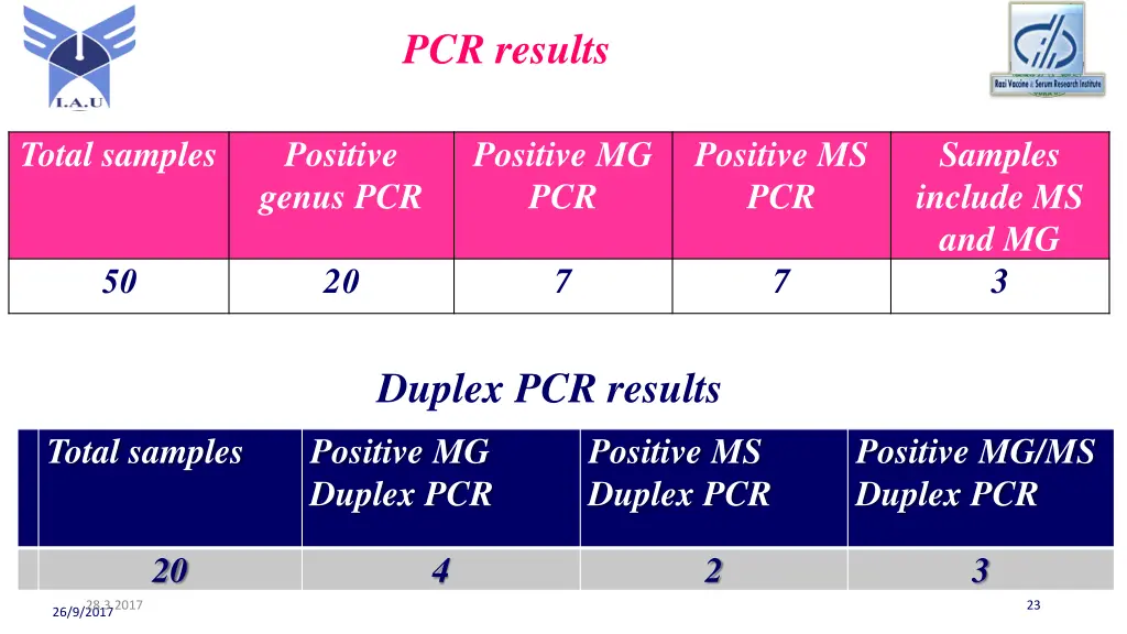 pcr results