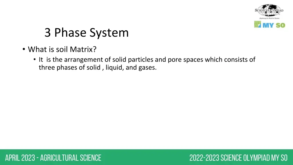 3 phase system what is soil matrix