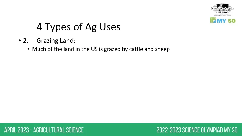 4 types of ag uses