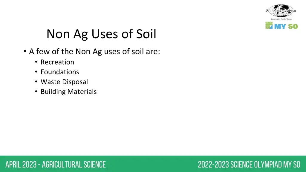 non ag uses of soil a few of the non ag uses