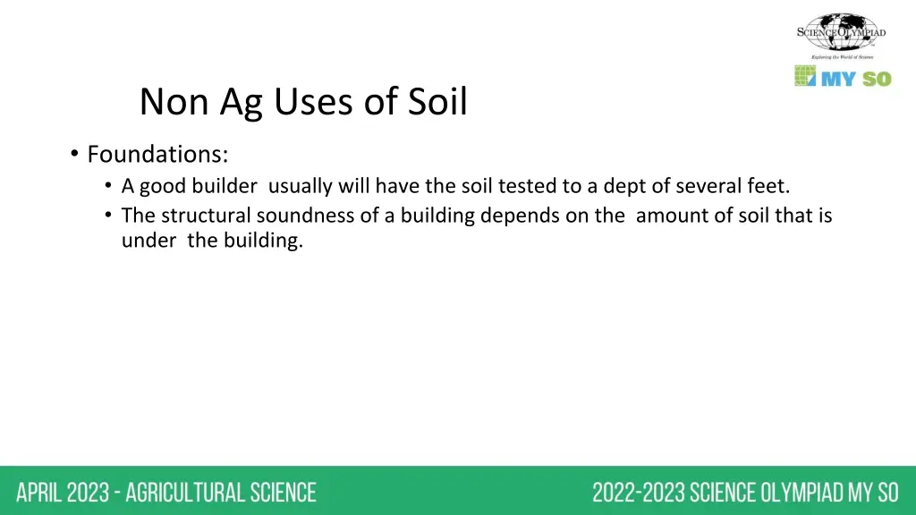 non ag uses of soil foundations a good builder