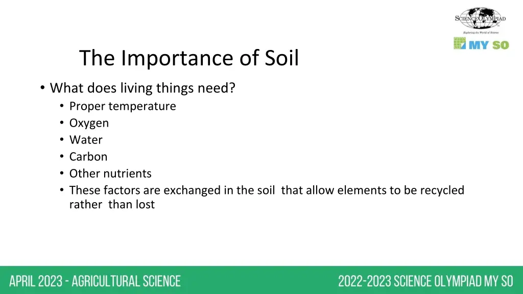 the importance of soil what does living things