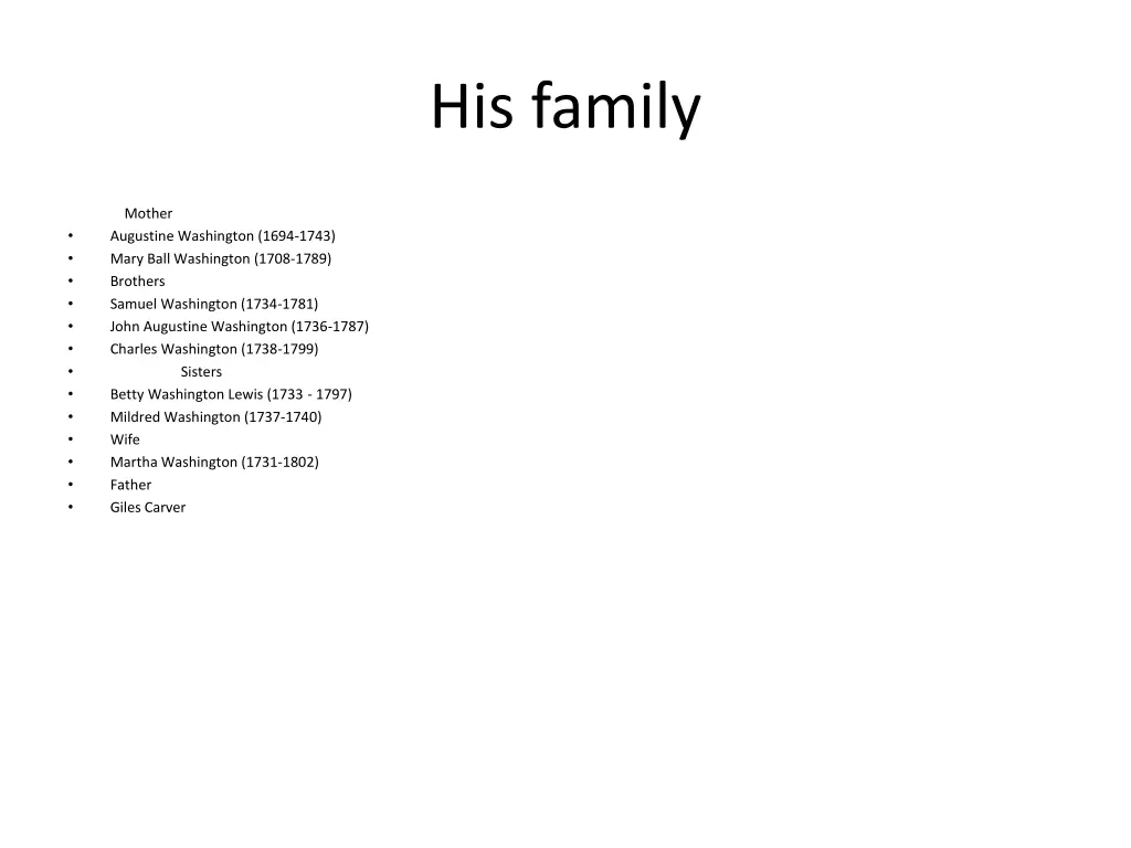 his family