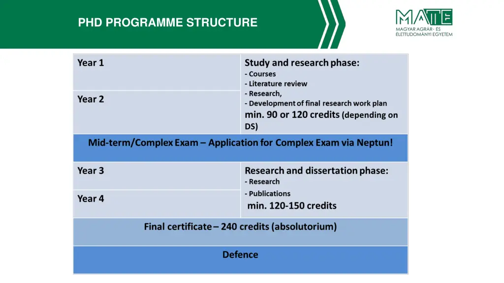 phd programme structure