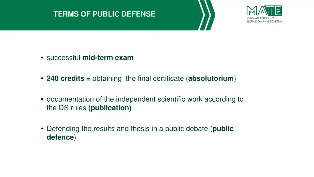 terms of public defense