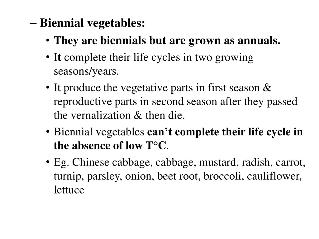 biennial vegetables they are biennials