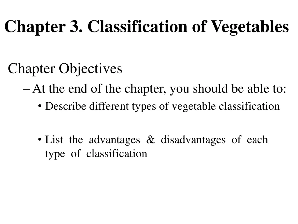 chapter 3 classification of vegetables