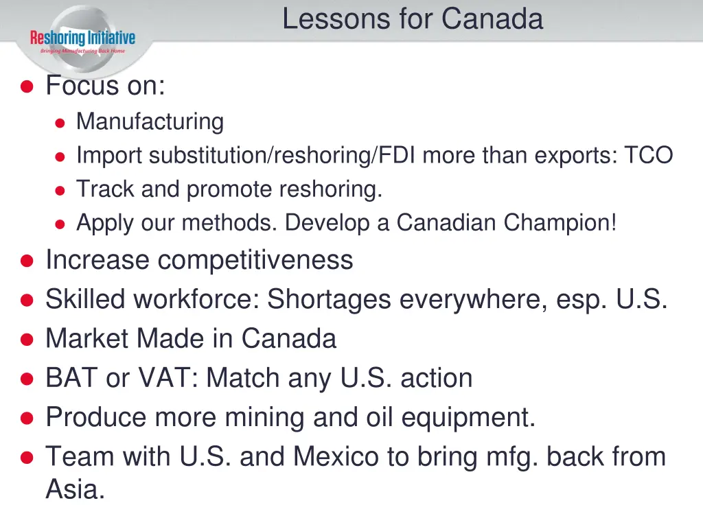 lessons for canada