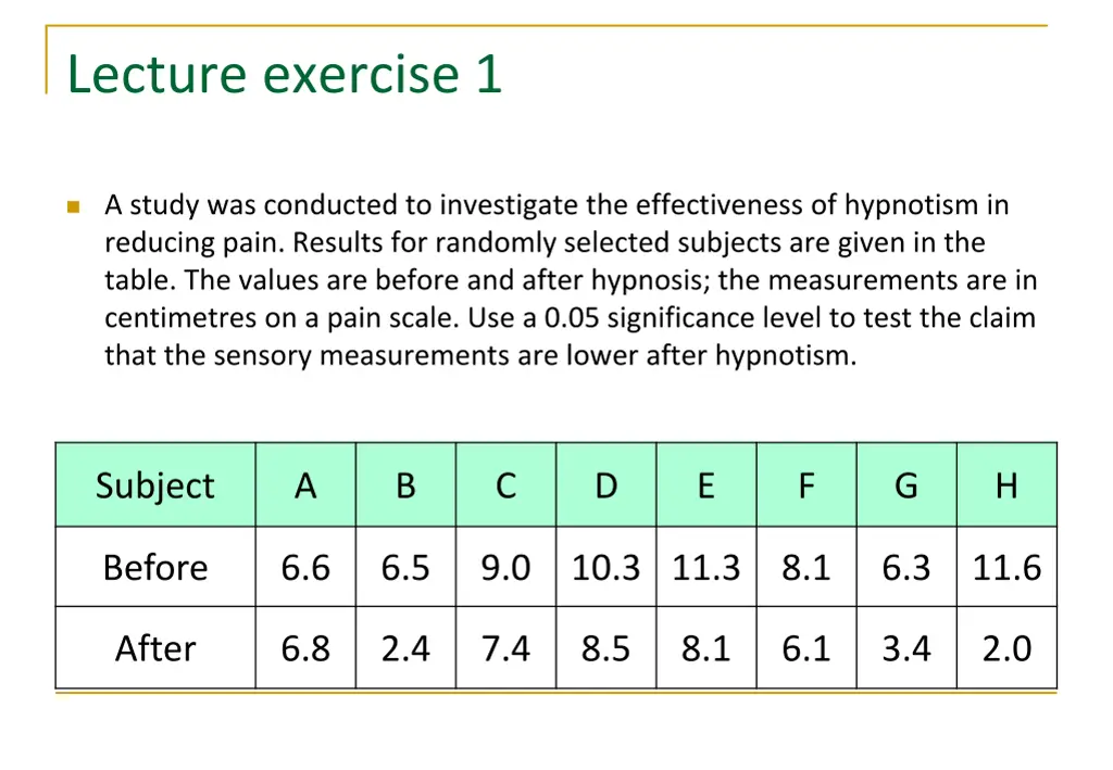 lecture exercise 1