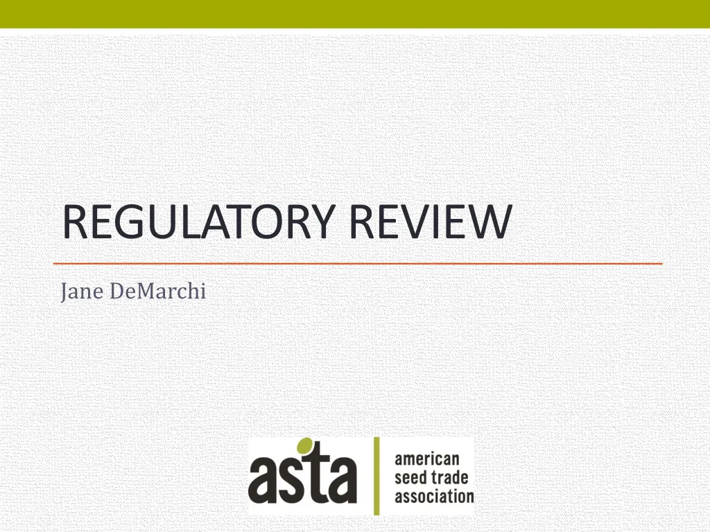 regulatory review