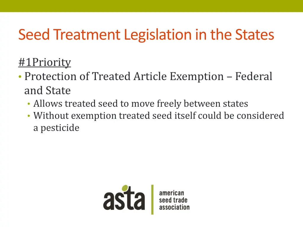 seed treatment legislation in the states