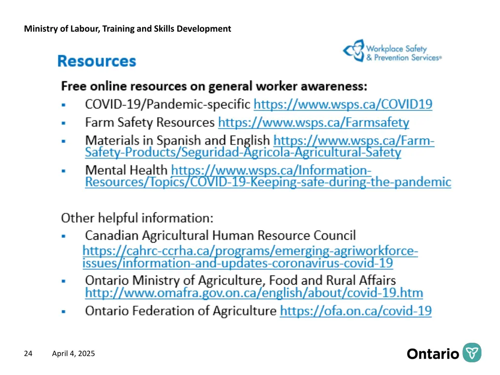 ministry of labour training and skills development 22