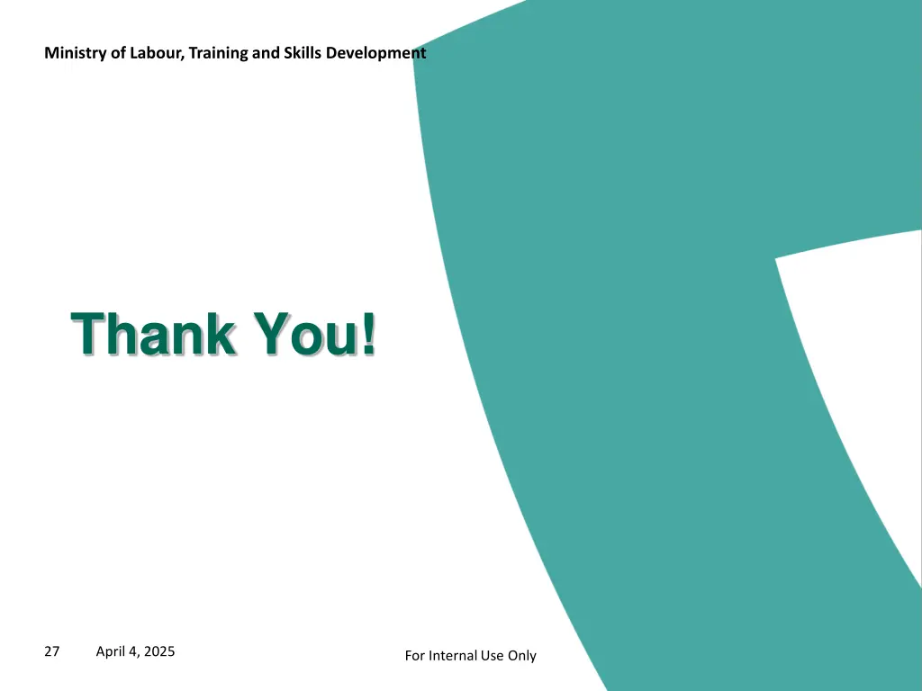 ministry of labour training and skills development 25