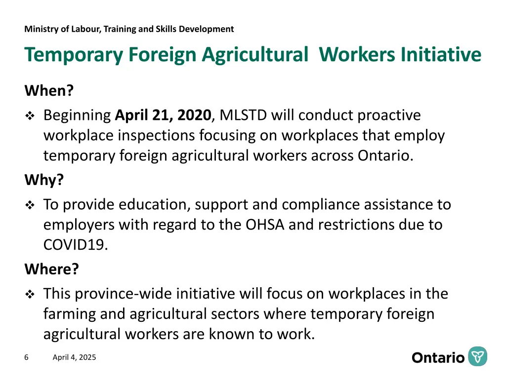 ministry of labour training and skills