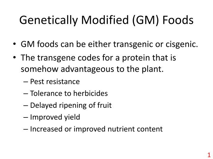 genetically modified gm foods