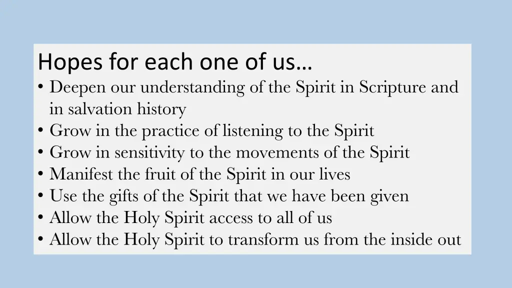 hopes for each one of us deepen our understanding