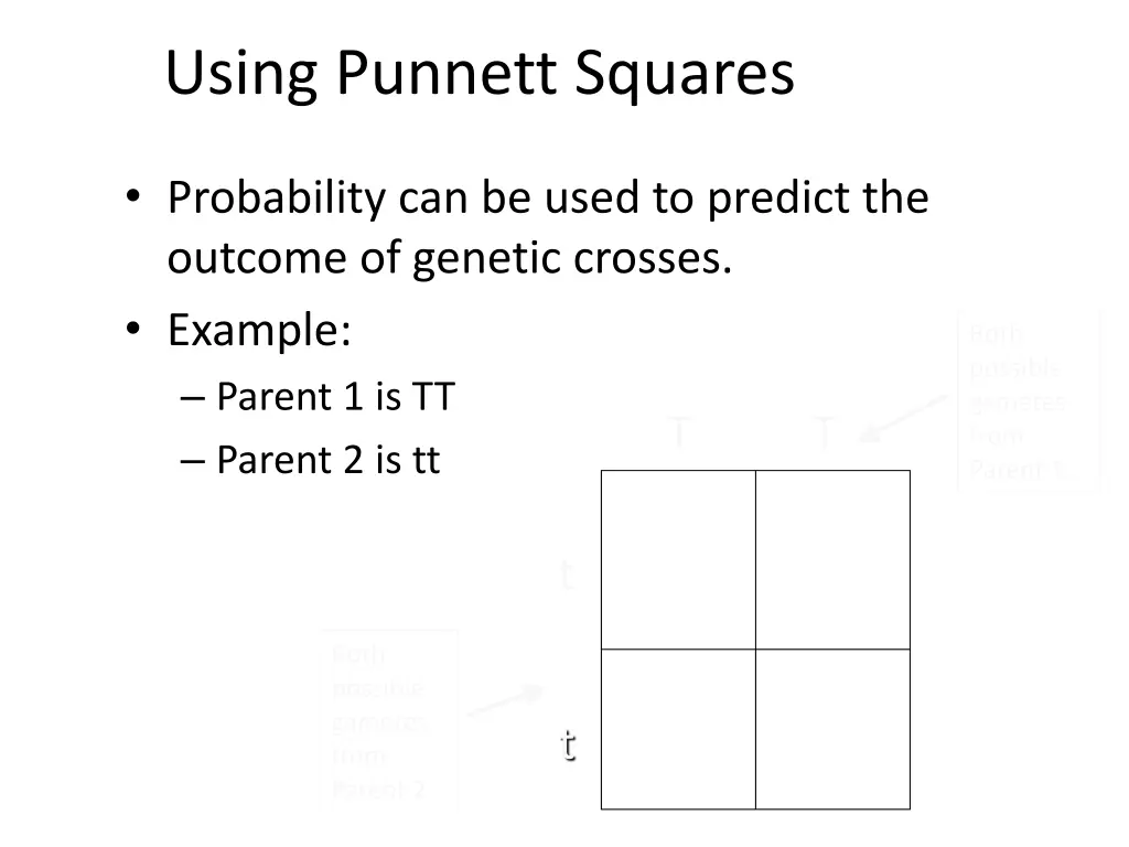 using punnett squares