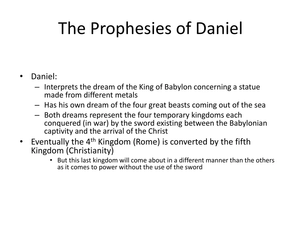 the prophesies of daniel