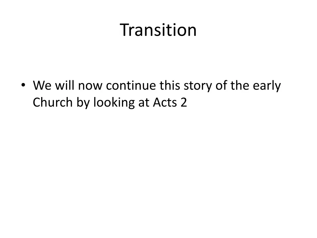 transition