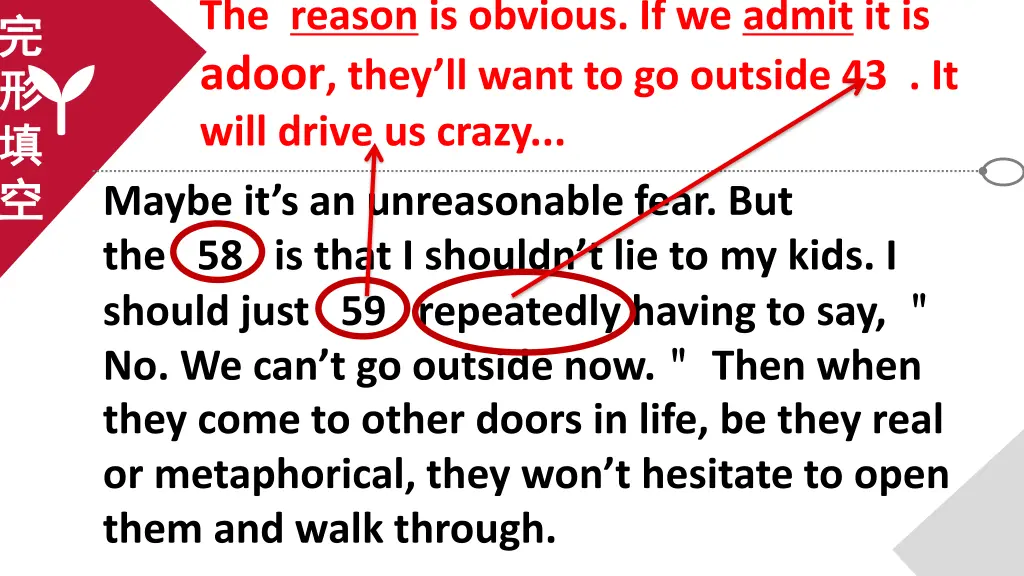 the reason is obvious if we admit it is adoor 1