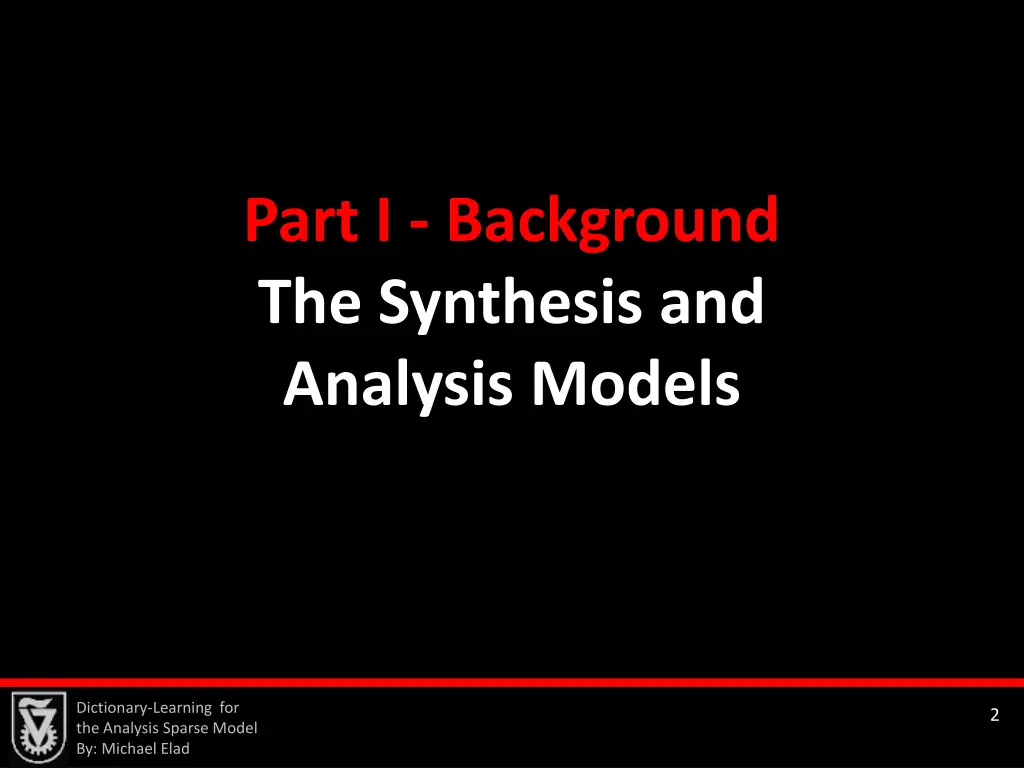 part i background the synthesis and analysis