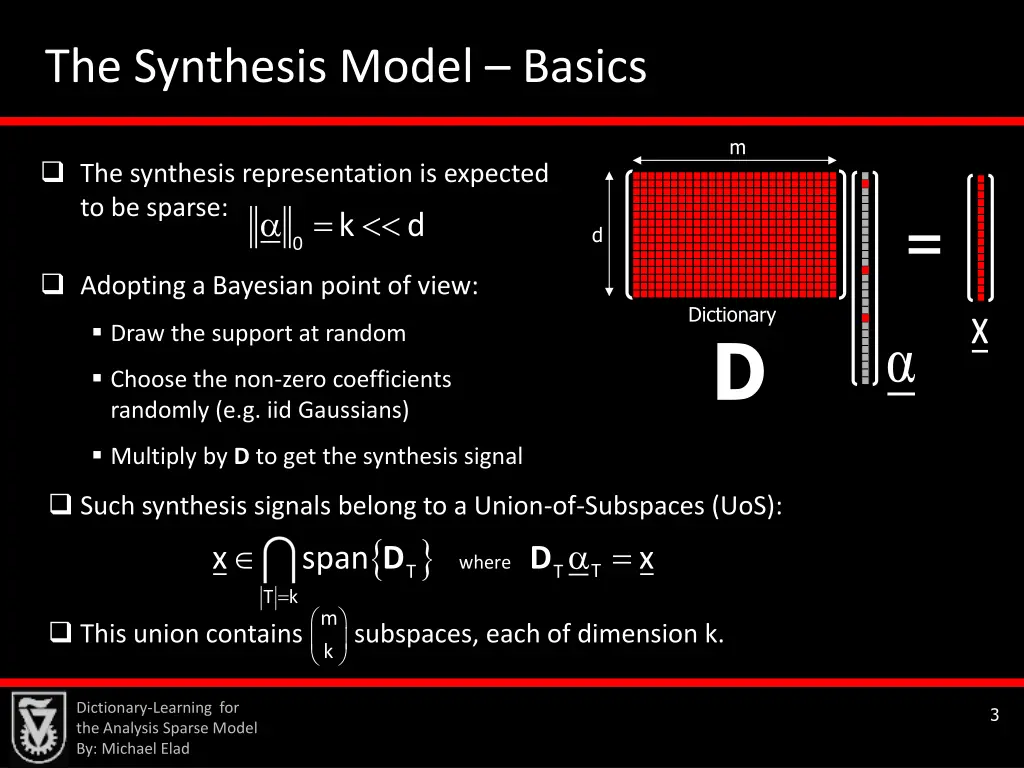 the synthesis model basics