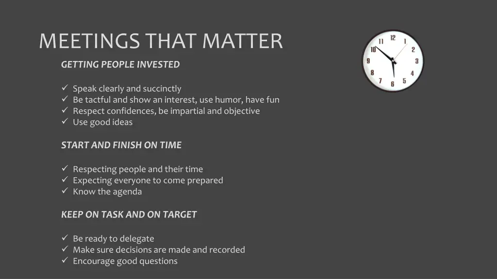 meetings that matter