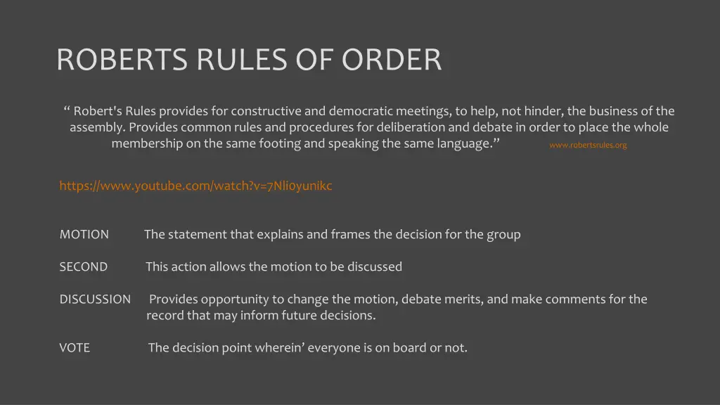 roberts rules of order