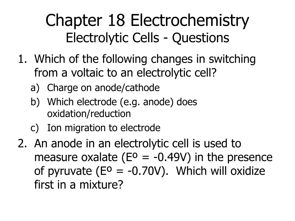 chapter 18 electrochemistry electrolytic cells 2