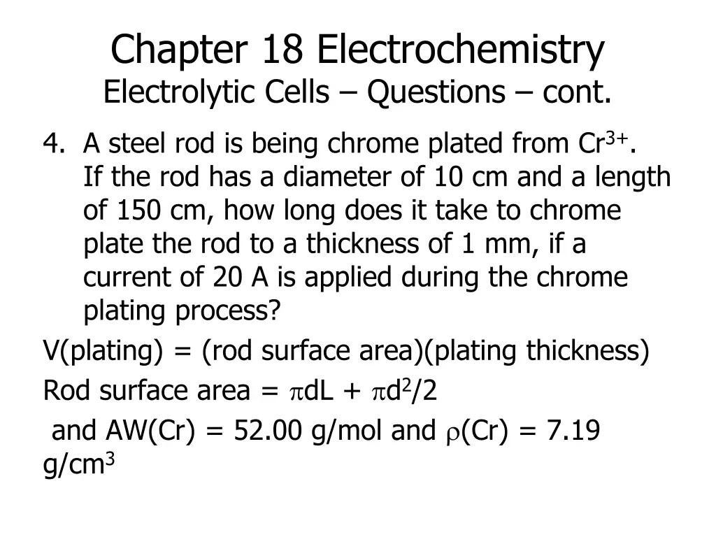 chapter 18 electrochemistry electrolytic cells 4