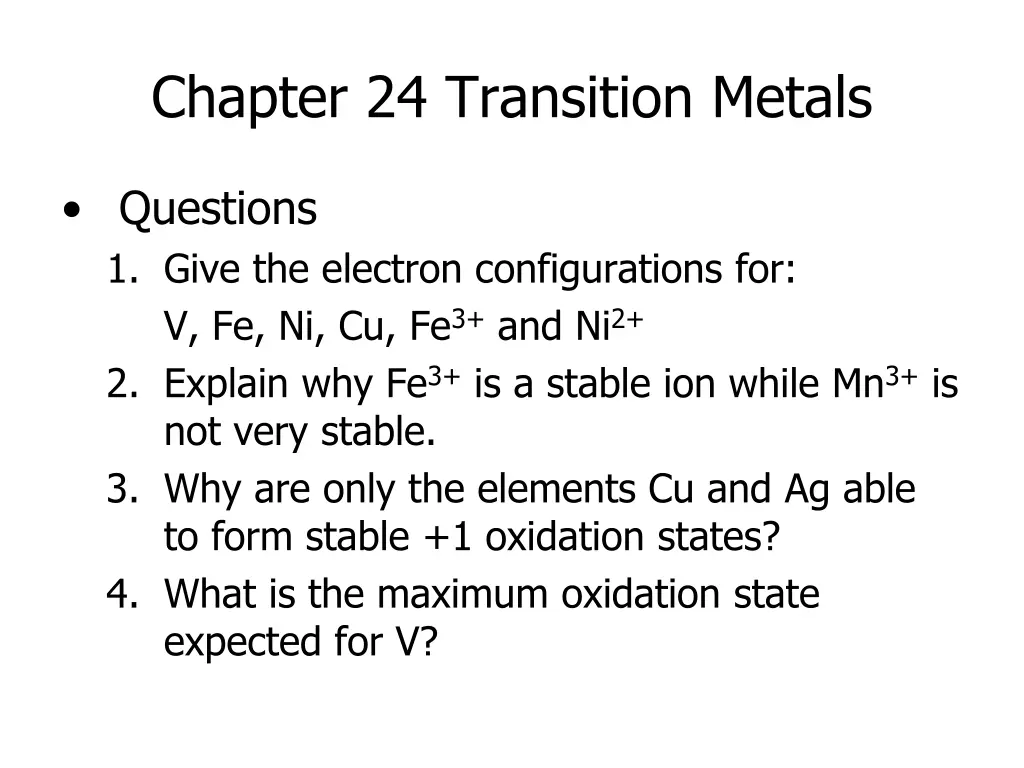 chapter 24 transition metals 7